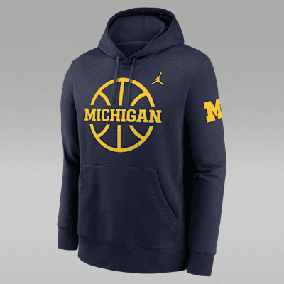 Michigan Wolverines Club Basketball Icon Men s Jordan College Pullover Hoodie